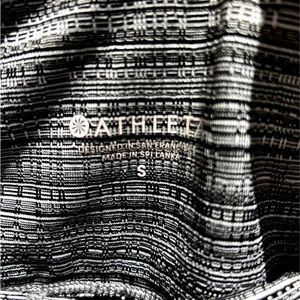 Athleta High Rise Jacquard Chaturanga Tight, Black/White size small